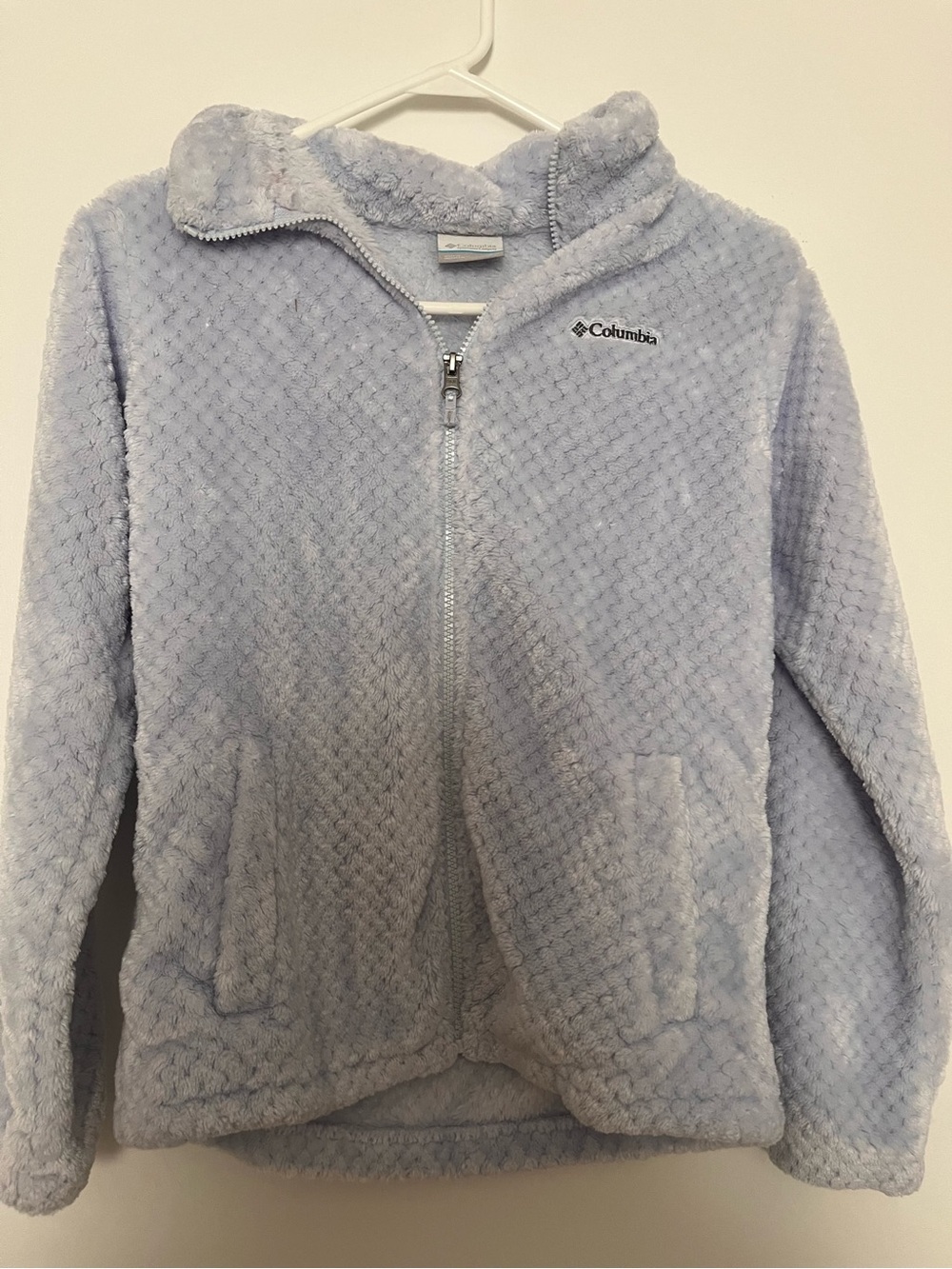 Columbia Light Blue Plush Full-Zip Kids Jacket